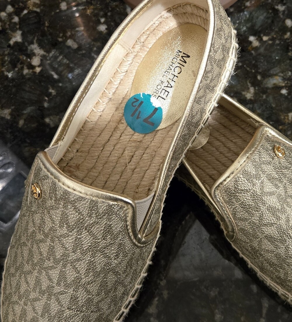 Women's Slip-On Espadrilles in Metallic Olive by